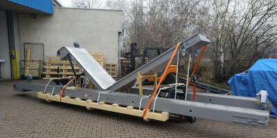 Three magnetic conveyors prepared to shipment.