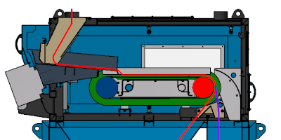 Princip činnosti vysokointezitního magnetického separátoru - separace magnetických nečistot