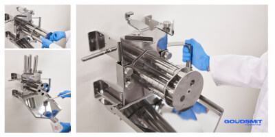 Special cleaning system for 10,000 gauss rotary Cleanflow magnet  at CFIA