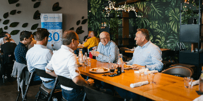 Slavnostní oběd - kolegové z partnerské firmy Goudsmit Magnetics