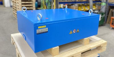 Permanent magnetic block  for separation of metals in recycling